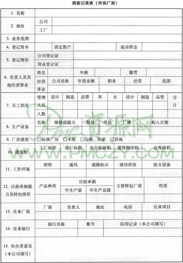 外协厂商的合作与指导方式