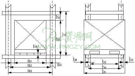 横梁式单货位货架载货示意图